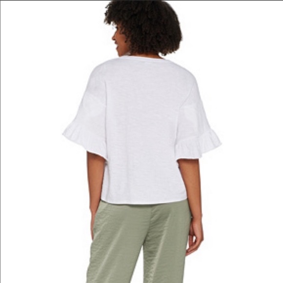 Vince Camuto Drop Shoulder Slub Blouse Small Black - Picture 4 of 4